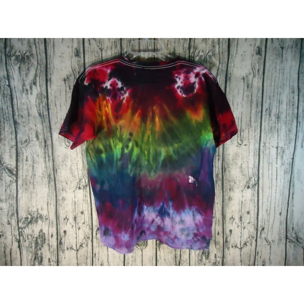 Handmade Tie Dye Batik Tee Youth XL Rainbow Prancing Unicorns New - Picture 2 of 2